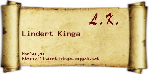 Lindert Kinga névjegykártya